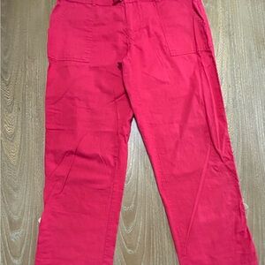 Women’s Amichi Basic Linen Cotton Blend Pants Size 12